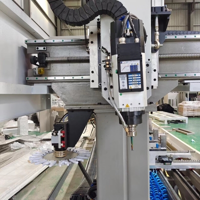 4 축 커튼 벽 기계 600mm 알루미늄 프로필 CNC 기계 파도 프레싱