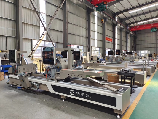 500mm Cnc 이중 헤드 미트르 톱 기계 알루미늄 창문 프로필 절단