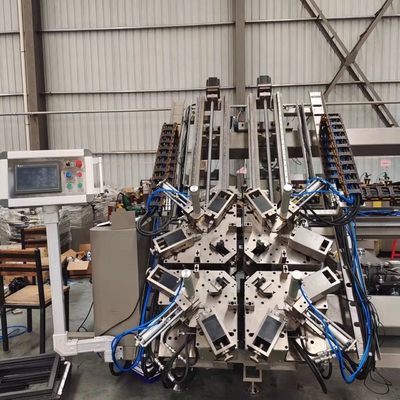 알루미늄 창과 문 단면도 구석 주름을 잡기를 위한 7.5kw Cnc 구석 주름을 잡는 기계